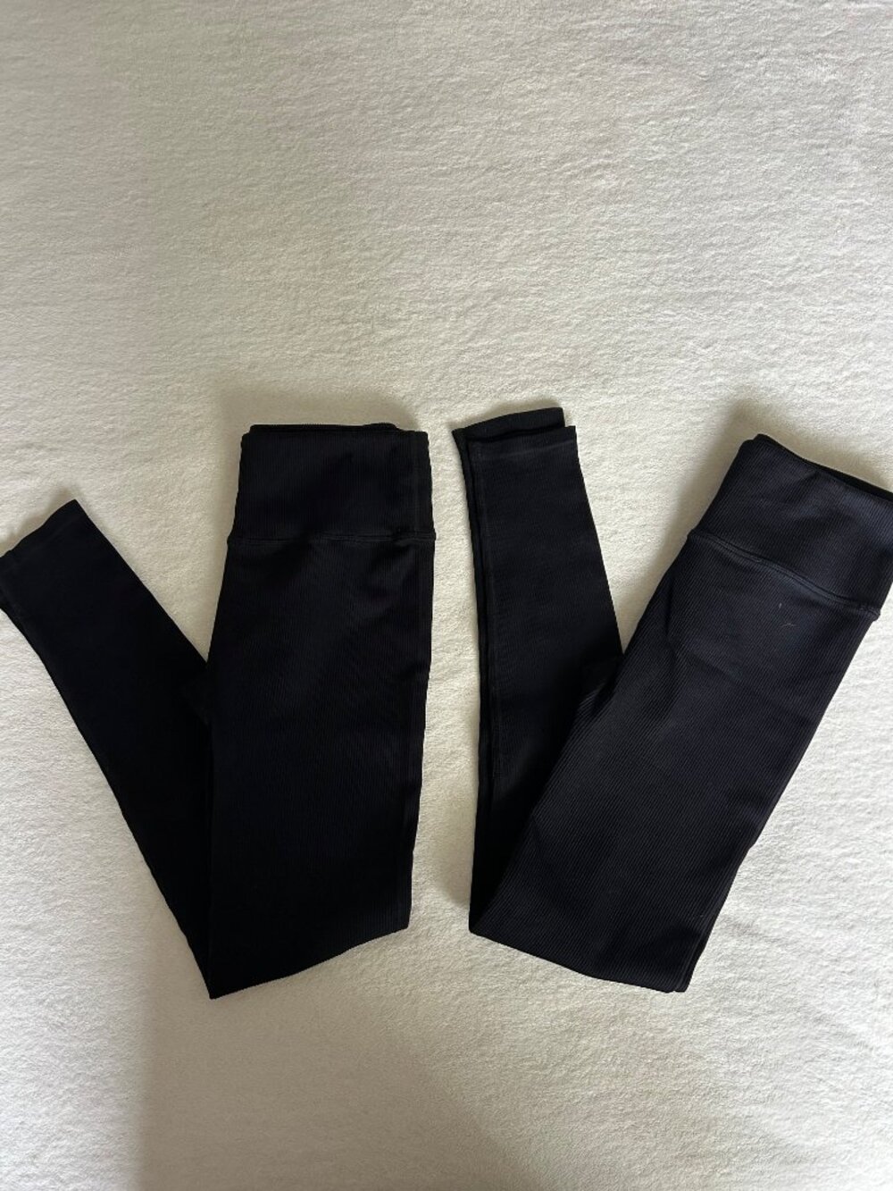 Fabletics Black Ribbed Leggings Bundle (Size Small)